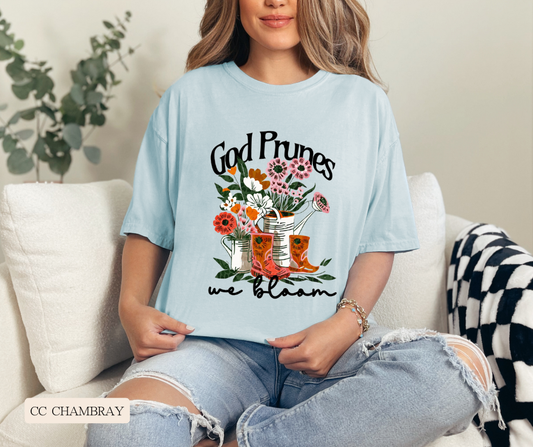 Adult God Prunes We Bloom Comfort Colors Tee