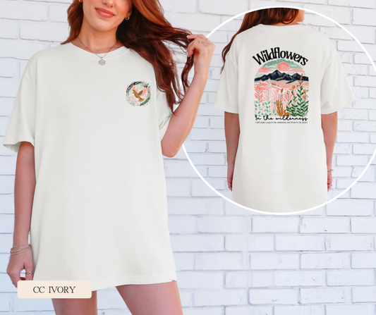 Adult Wildflowers in the Wilderness Comfort Colors Tee