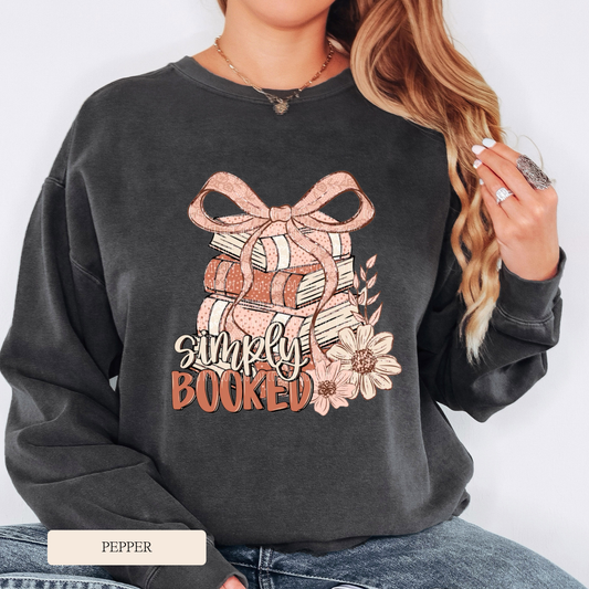Comfort Colors Simply Booked Graphic Sweatshirt