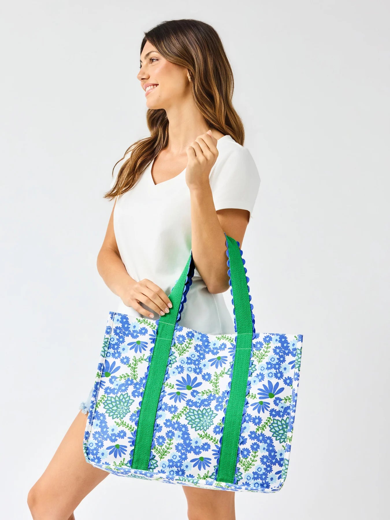 Monaco Tote Bag | Daisy Chain White