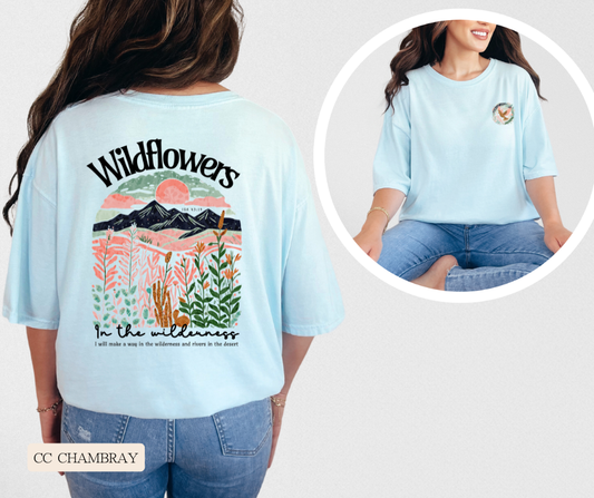 Adult Wildflowers in the Wilderness Comfort Colors Tee