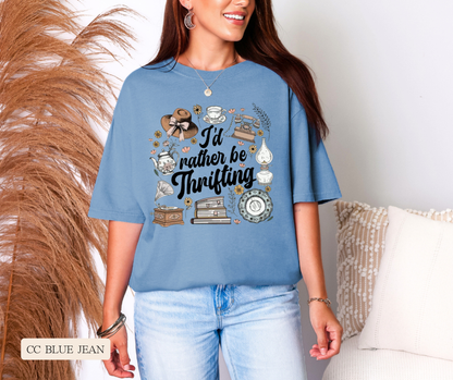 I’d Rather Be Thrifting Graphic Tee | Comfort Colors® Retro Shirt