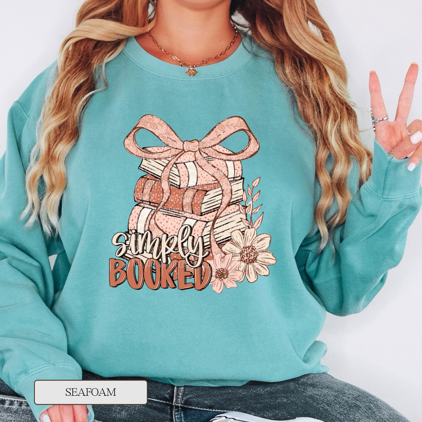Comfort Colors Simply Booked Graphic Sweatshirt