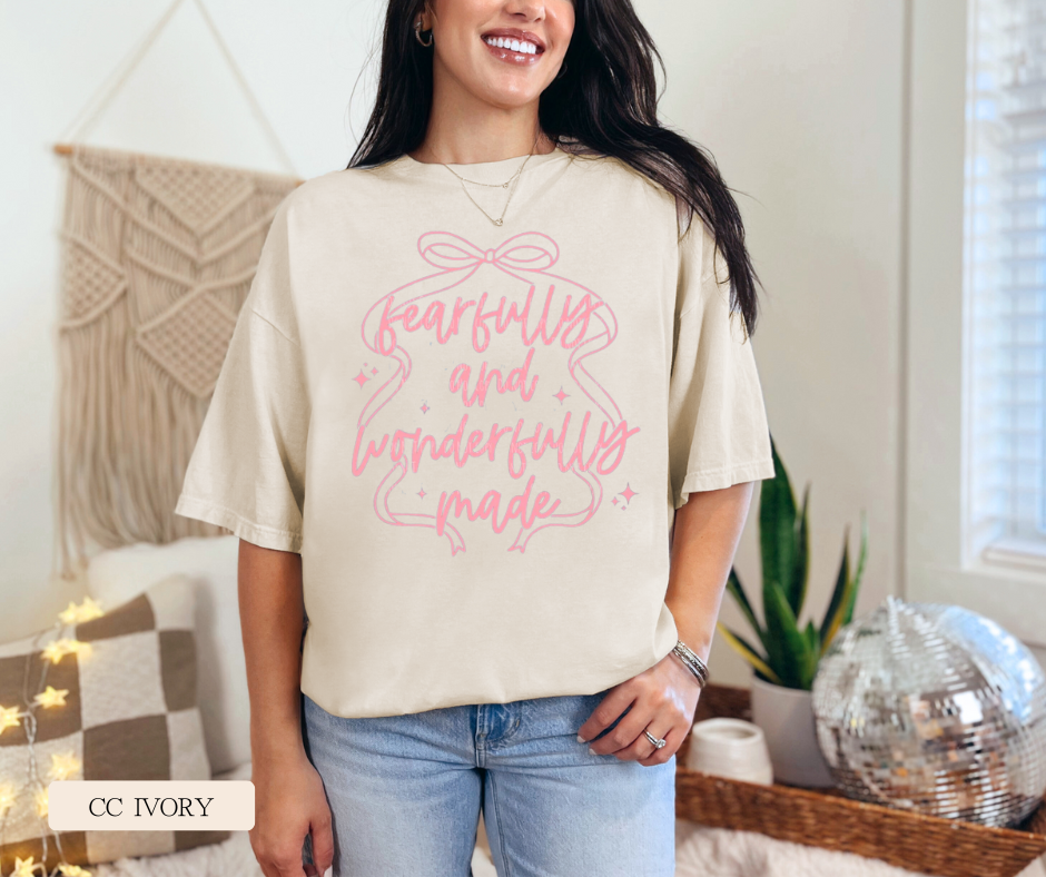 Adult Fearfully Wonderfully Made Coquette Tee