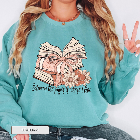 Comfort Colors Between The Pages Graphic Sweatshirt
