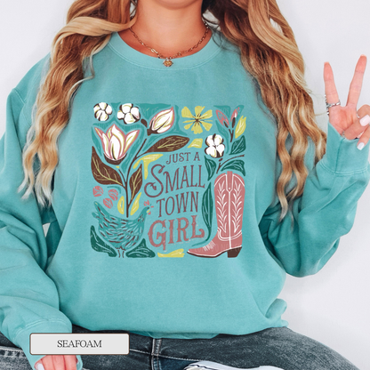 Comfort Colors Small Town Girl Graphic Sweatshirt