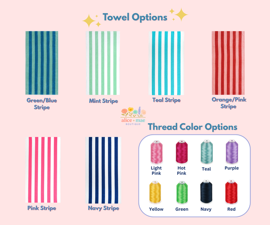 Personalized Embroidered Beach Towels