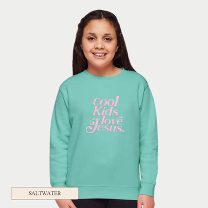 Cool Kids Love Jesus Embroidered Sweatshirt