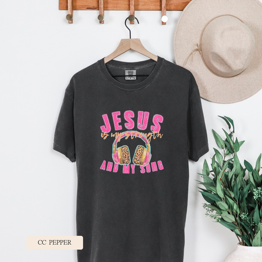 Youth Comfort Colors Short Sleeve Jesus is My Strength T Shirt