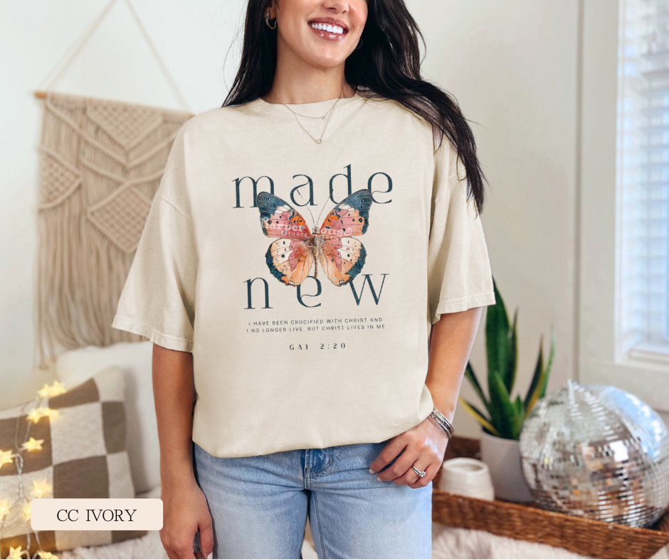 Adult Made New Butterfly Comfort Colors Tee