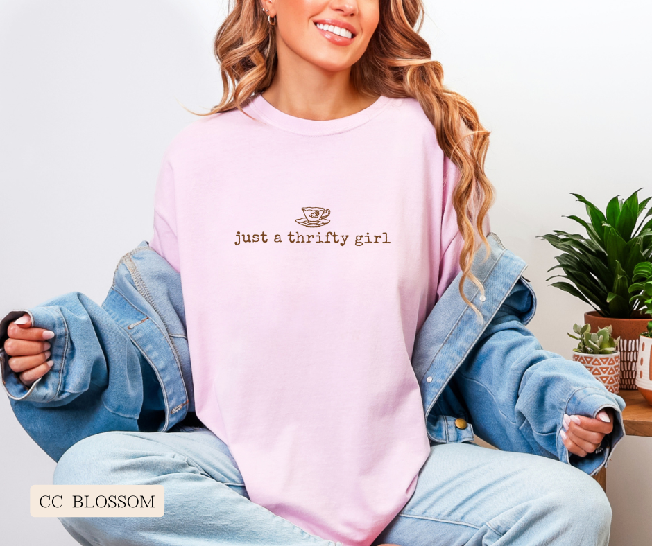 Adult Comfort Colors Thrifty Girl Graphic Tee