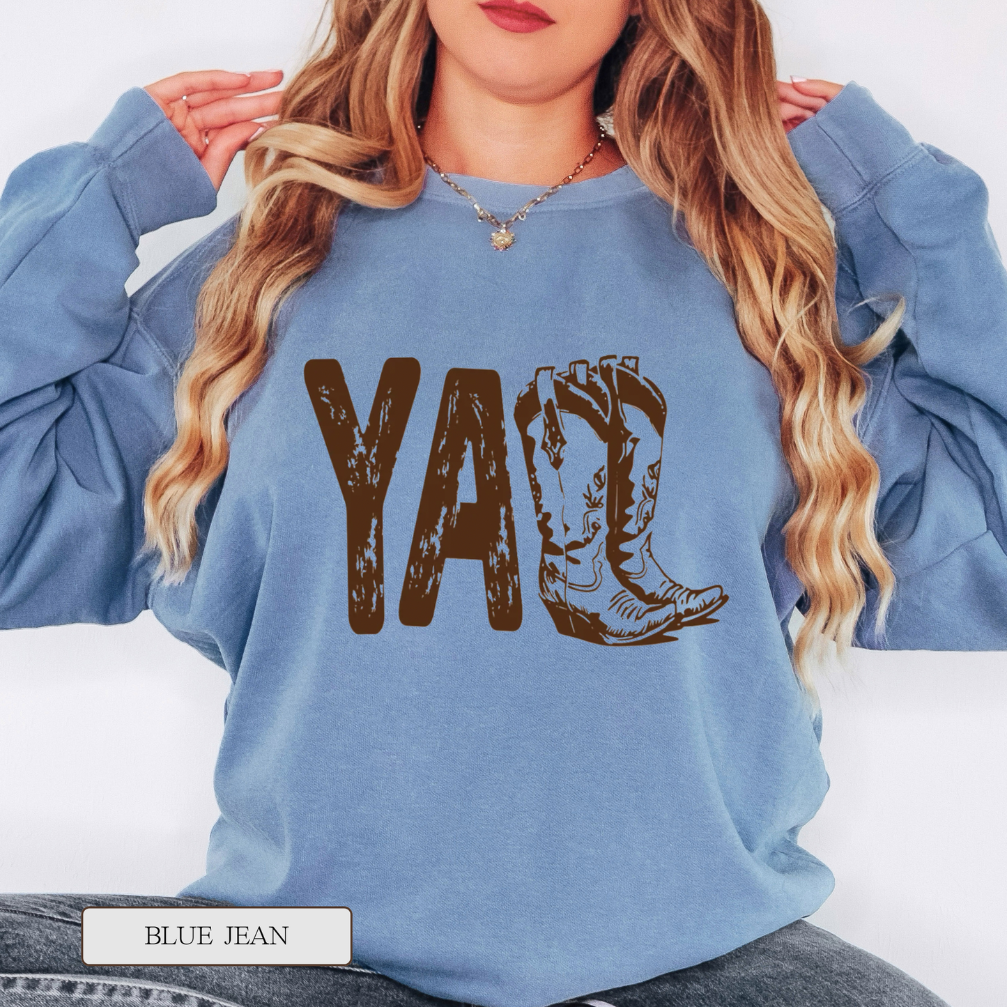 Comfort Colors Y'all Boots Graphic Sweatshirt