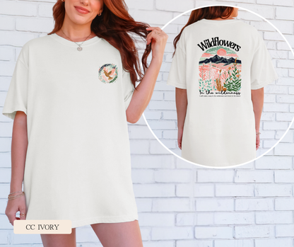 Adult Wildflowers in the Wilderness Comfort Colors Tee