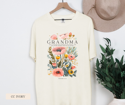 Mom/Grandmother Customizable Proverbs Comfort Colors Tee