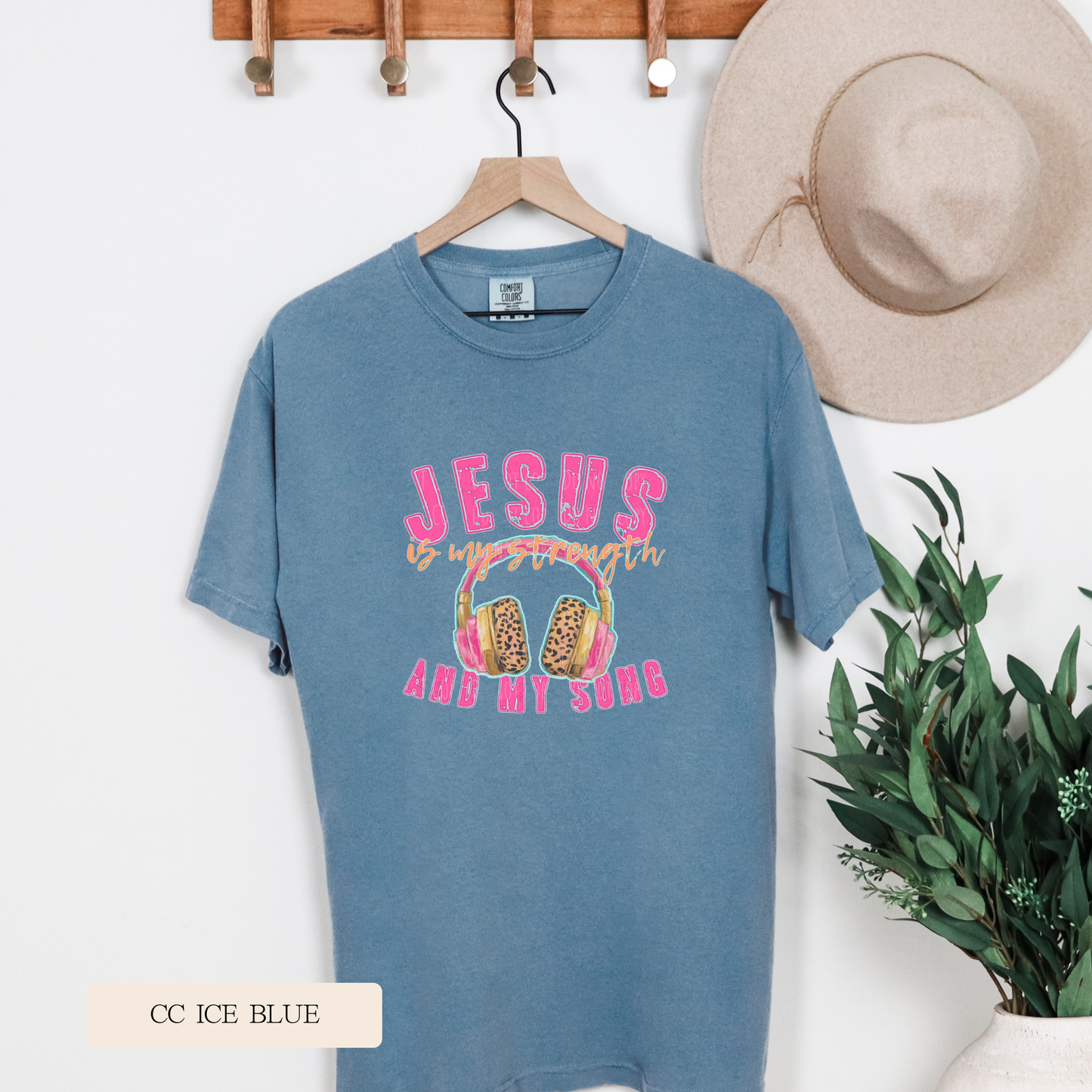 Youth Comfort Colors Short Sleeve Jesus is My Strength T Shirt