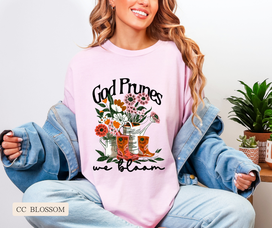 Adult God Prunes We Bloom Comfort Colors Tee