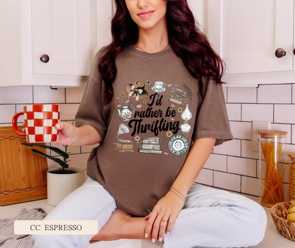 I’d Rather Be Thrifting Graphic Tee | Comfort Colors® Retro Shirt