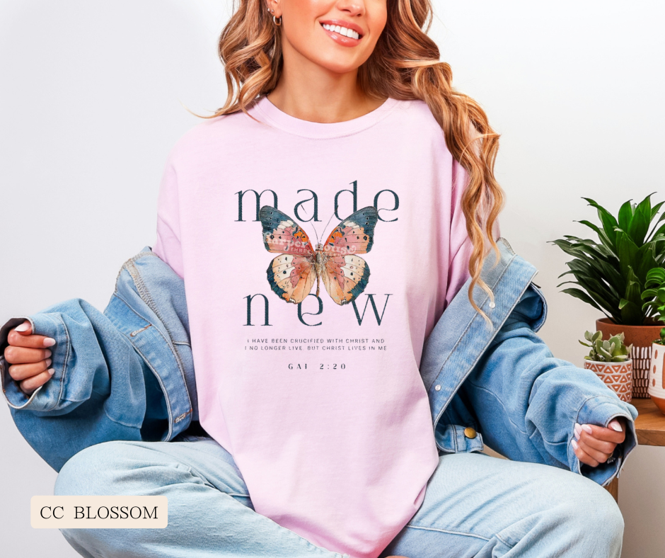 Adult Made New Butterfly Comfort Colors Tee