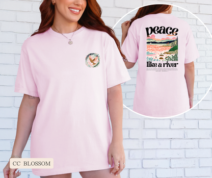 Adult Peace Like A River Comfort Colors Tee