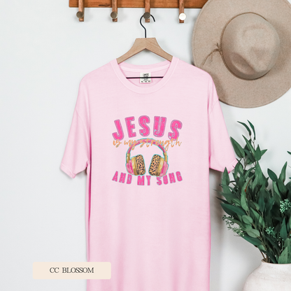 Youth Comfort Colors Short Sleeve Jesus is My Strength T Shirt