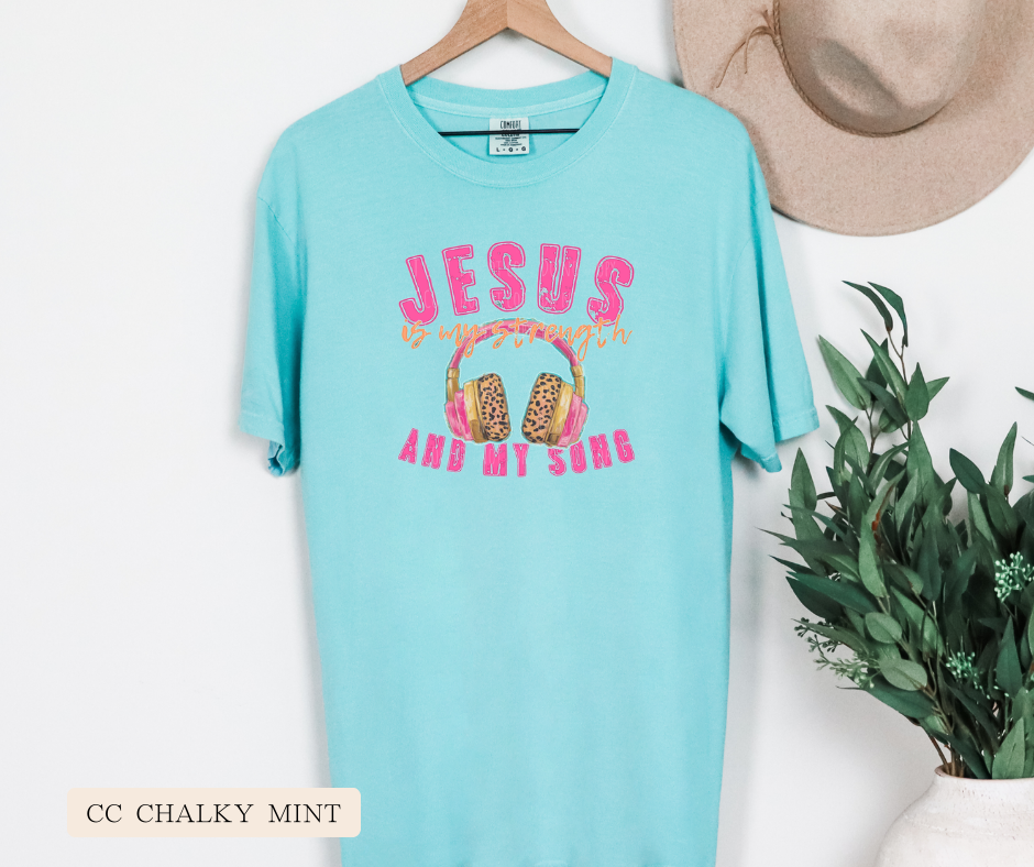 Adult Jesus is My Strength Comfort Colors Tee
