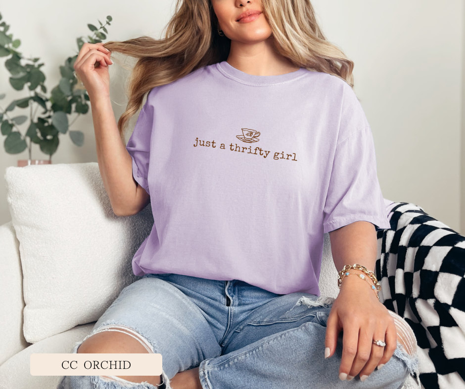 Adult Comfort Colors Thrifty Girl Graphic Tee
