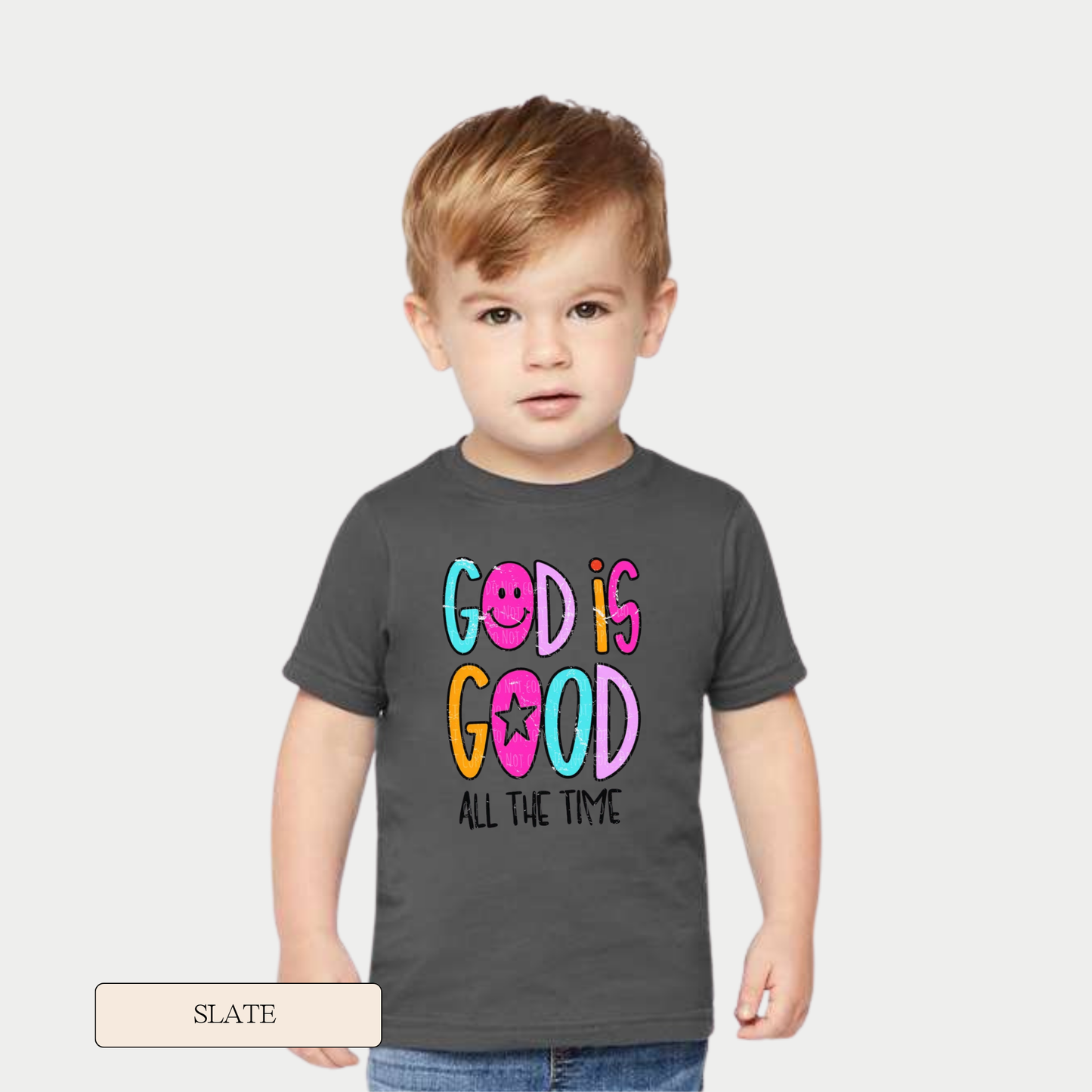 Toddler God is Good Short Sleeve Graphic Tee