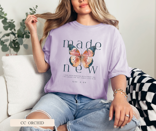 Adult Made New Butterfly Comfort Colors Tee