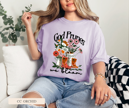 Adult God Prunes We Bloom Comfort Colors Tee