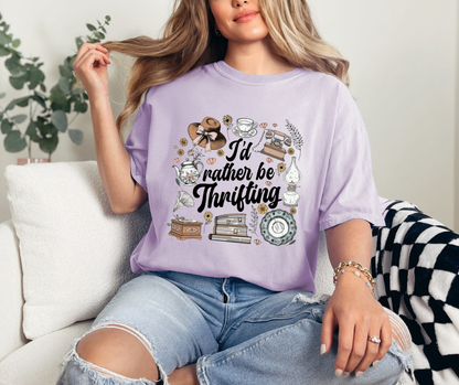 I’d Rather Be Thrifting Graphic Tee | Comfort Colors® Retro Shirt