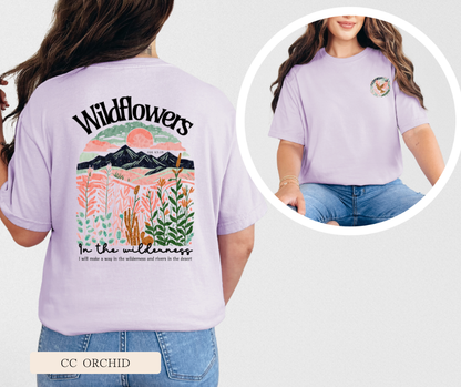 Adult Wildflowers in the Wilderness Comfort Colors Tee