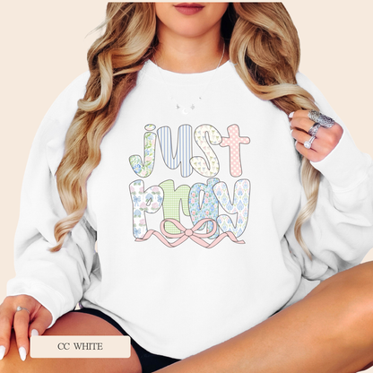 Comfort Colors Just Pray Graphic Sweatshirt