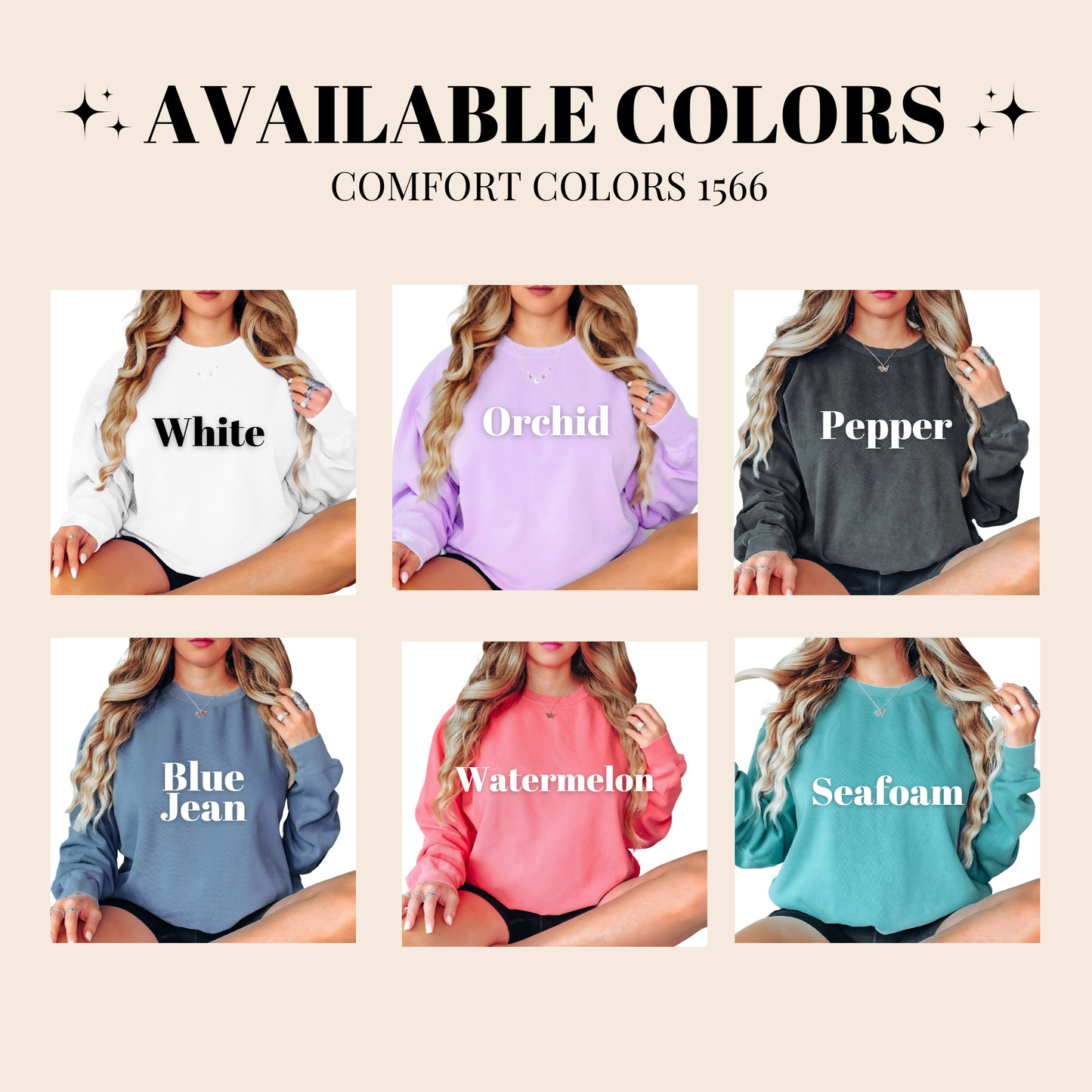 Comfort Colors Bright Floral Collage Graphic Sweatshirt