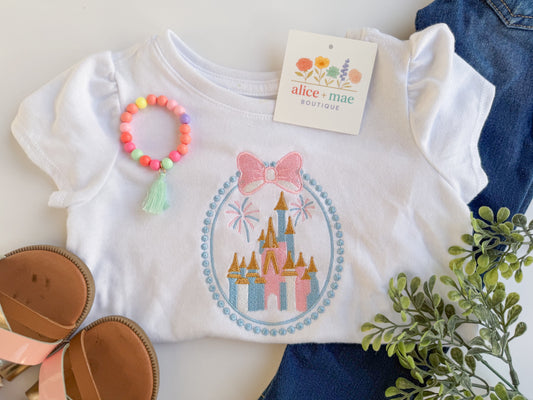Children's Magic Castle Tee Shirt | Embroidered Boutique Blanks Tee