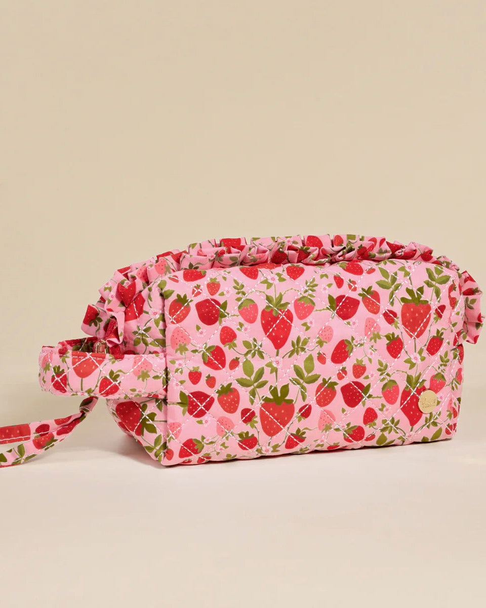 Strawberry Fields Essentials Quilted Cosmetic Pouch