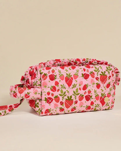 Strawberry Fields Essentials Quilted Cosmetic Pouch