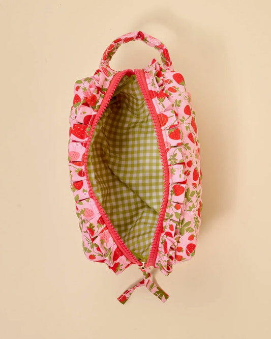Strawberry Fields Essentials Quilted Cosmetic Pouch
