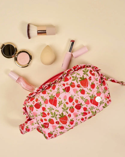 Strawberry Fields Essentials Quilted Cosmetic Pouch