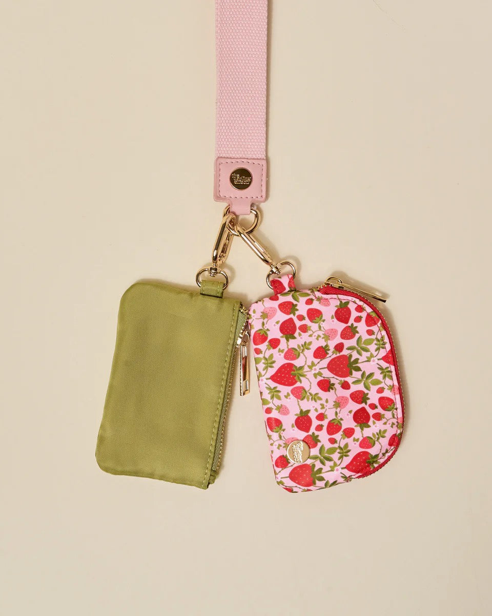 Strawberry Fields Dynamic Duo Pouch Wristlet