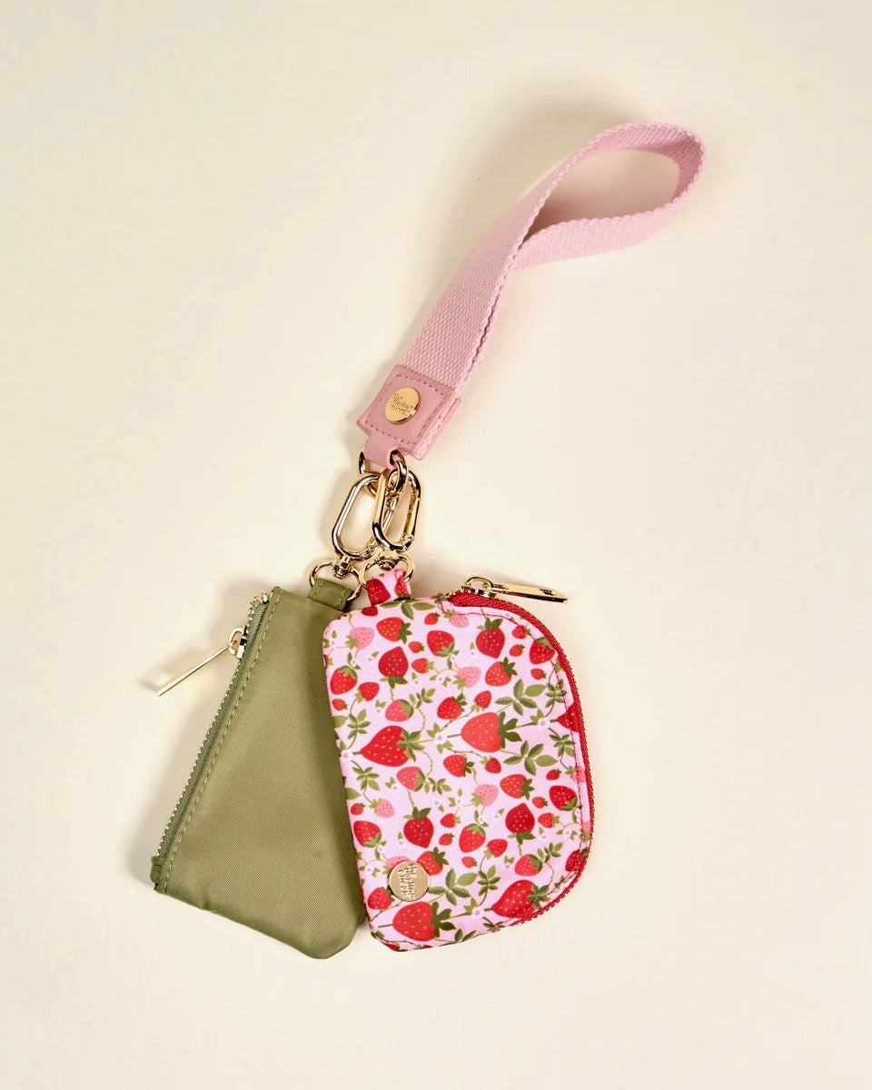 Strawberry Fields Dynamic Duo Pouch Wristlet