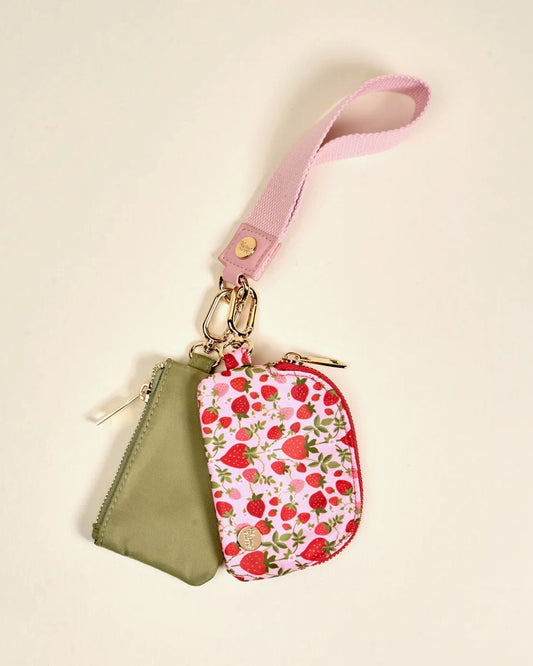 Strawberry Fields Dynamic Duo Pouch Wristlet