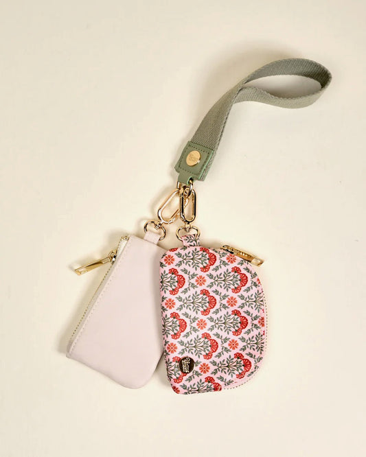 Everbloom Dusty Rose Dynamic Duo Pouch Wristlet