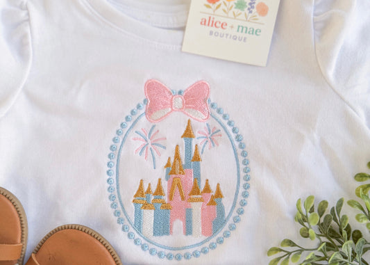 Children's Magic Castle Tee Shirt | Embroidered Boutique Blanks Tee