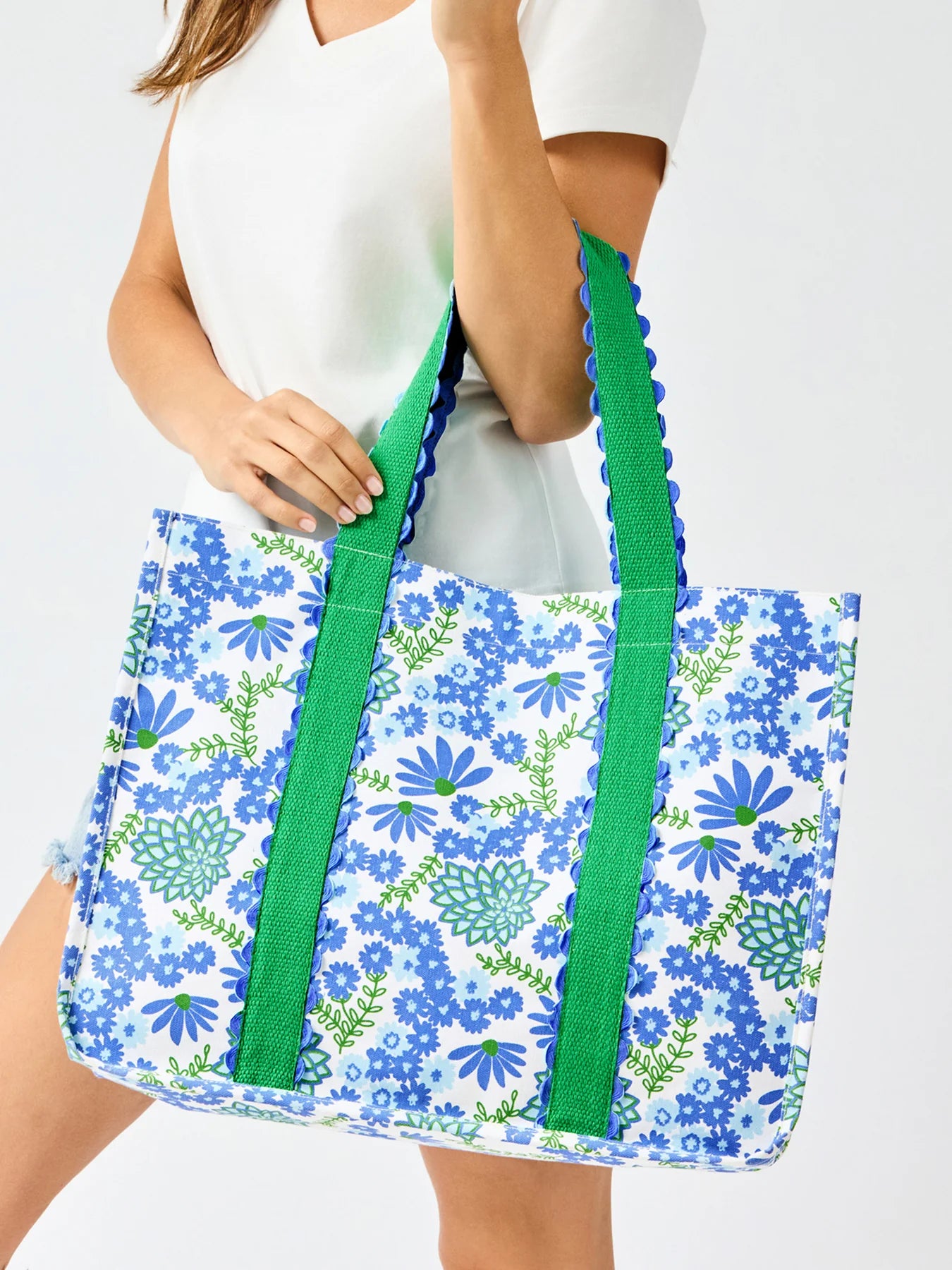Monaco Tote Bag | Daisy Chain White