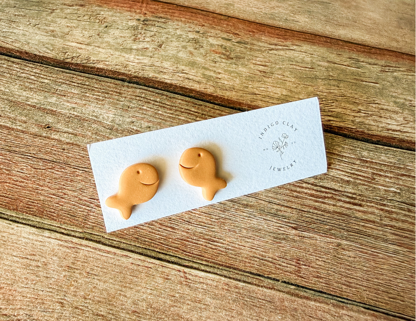 Handmade Clay Goldfish Earrings