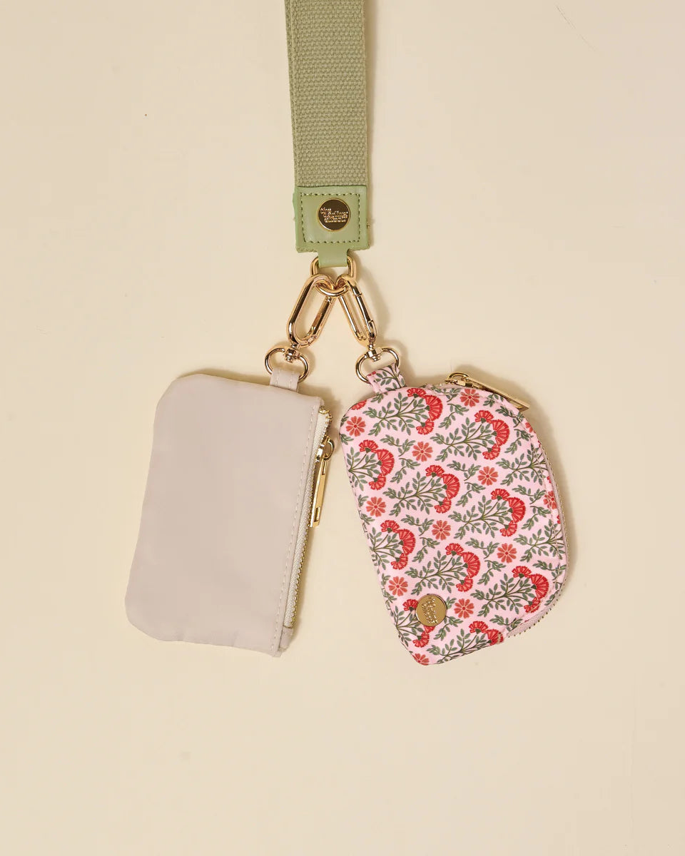 Everbloom Dusty Rose Dynamic Duo Pouch Wristlet